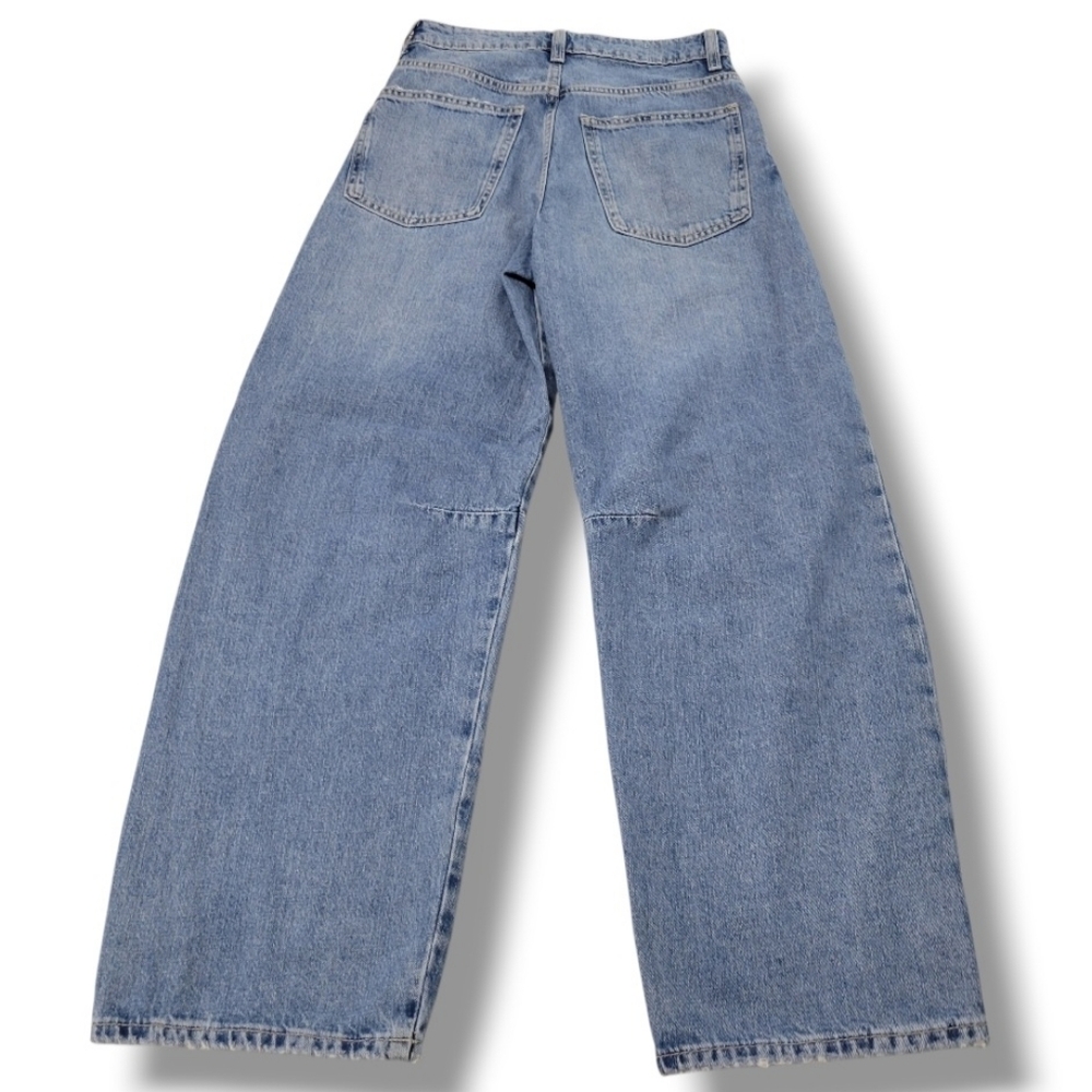 Zara Jeans Size 0 W27"L30" Zara Wide Leg Jeans Barrel Leg Jeans Zara Baggy Jeans - Picture 3 of 8